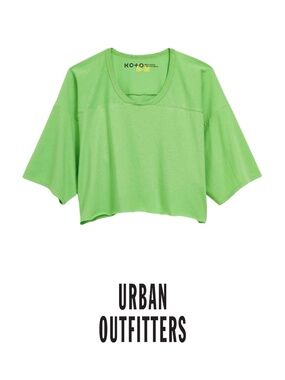 Urban Outfitters’ KO+O Cropped Scrimmage Tee - Green